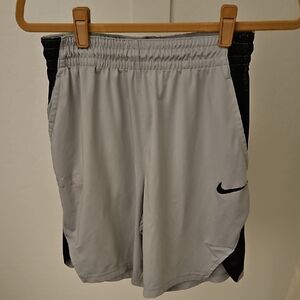 Nike Men's Gray and Black Athletic Shorts